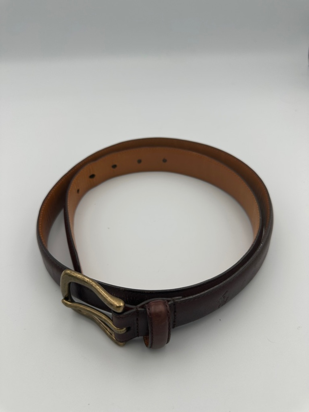 Polo Ralph Lauren Vintage Italian Leather Belt Sz34 Used - Picture 2 of 12